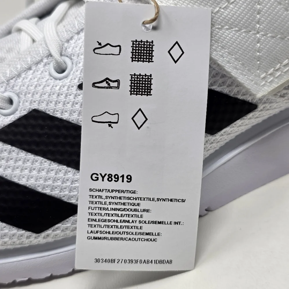 Adidas Powerlift 5 Powerlifting Weightlifting Shoes White GY8919 Men Size 16 New